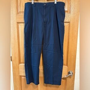 Polo By Ralph Lauren Hammond Pant Navy Blue Mens 40X30 Pleated 100% Cotton Chino
